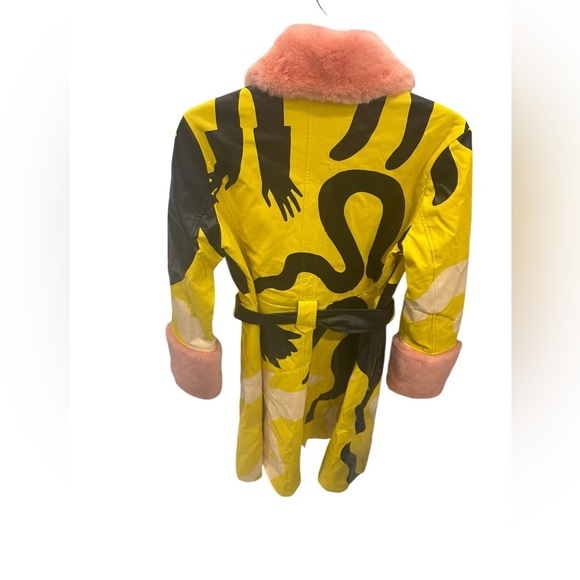 Desigual Yellow and Pink Trench Coat - Picture 5 of 9